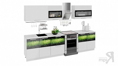 Кухонный гарнитур 300 см ФЭНТЕЗИ (Грасс) ГН60_300_1