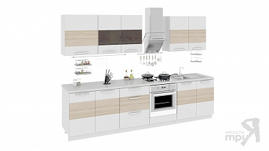Кухонный гарнитур 300 см (со шкафом НБ) ОЛИВИЯ (Коимбра) ГН72_300_1 (НБ)